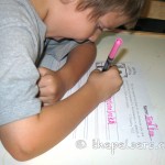 1 Timothy 4:12 Jonathan Working on His Copywork