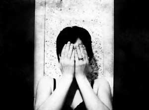 Woman Hiding