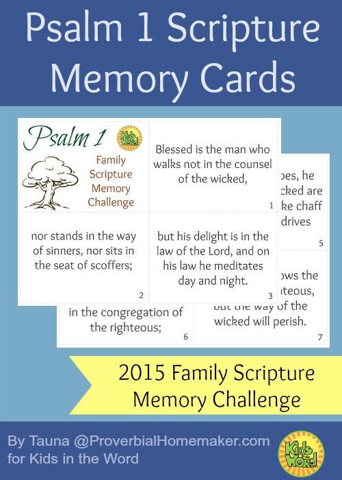 Psalm 1 Scripture Memory Cards