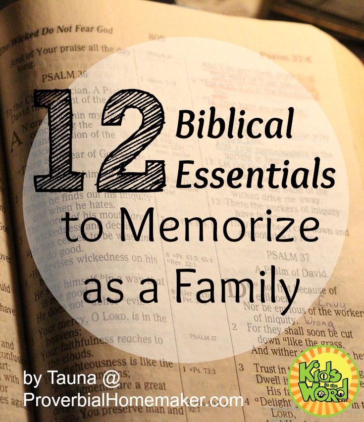 12 Biblical Essentials to Memorize