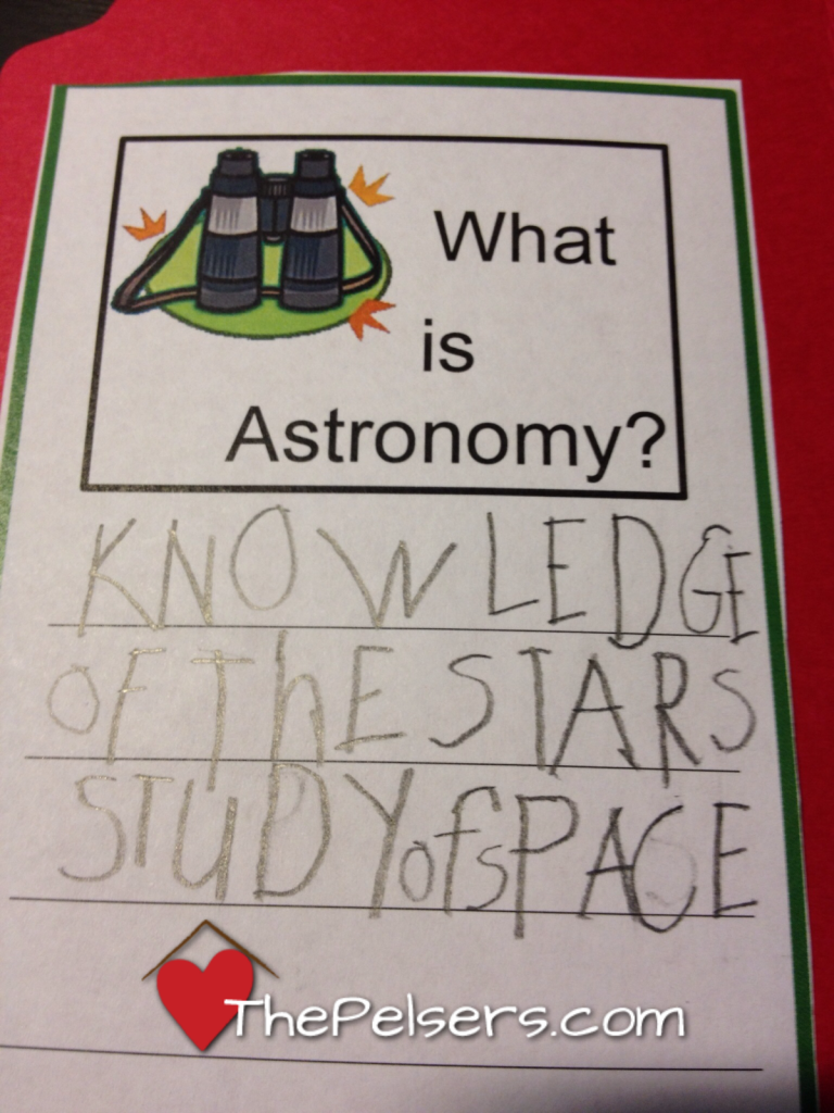 Review: A Journey Through Learning Apologia Astronomy Lapbook