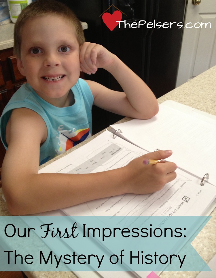 Our First Impressions: The Mystery of History Volume 2. I'm so glad we switch to MoH. Click to read how we're using it and why we like it. #homeschool At ThePelsers.com.