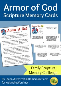 Ephesians 6:10-20 passage memorization cards