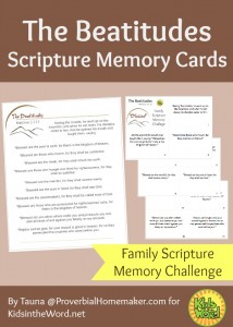 The Beatitudes Scripture Memory Cards