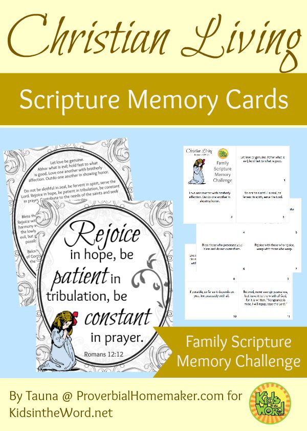 True Christian Living - Romans 12 Scripture Memory Cards