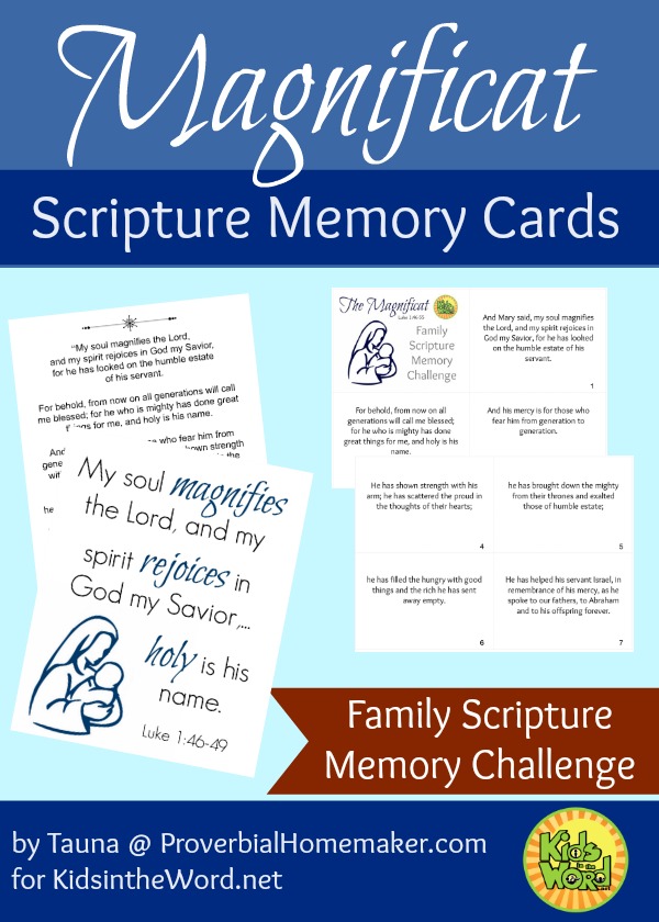 Magnificat Scripture Memory Cards - for the Family Scripture Memory Challenge